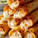 Crispy Crab And Shrimp Queso Taquitos