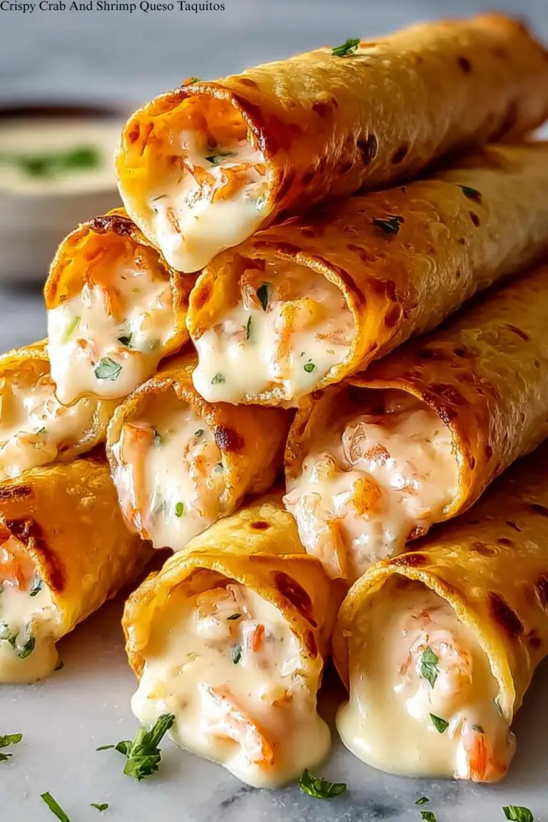 Crispy Crab And Shrimp Queso Taquitos