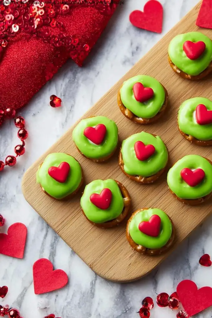 Grinch Pretzel Bites with Caramel and Candy Melts Recipe 4 Grinch Pretzel Bites with Caramel and Candy Melts Recipe