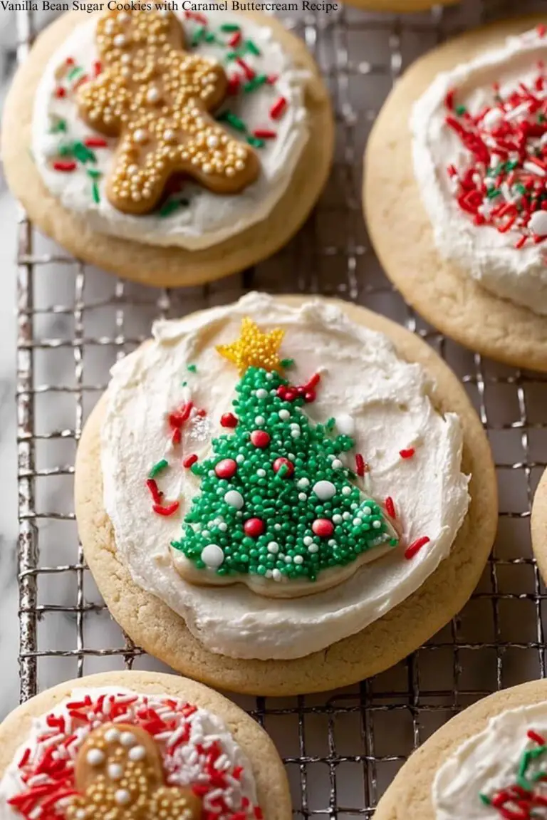 Vanilla Bean Sugar Cookies with Caramel Buttercream Recipe