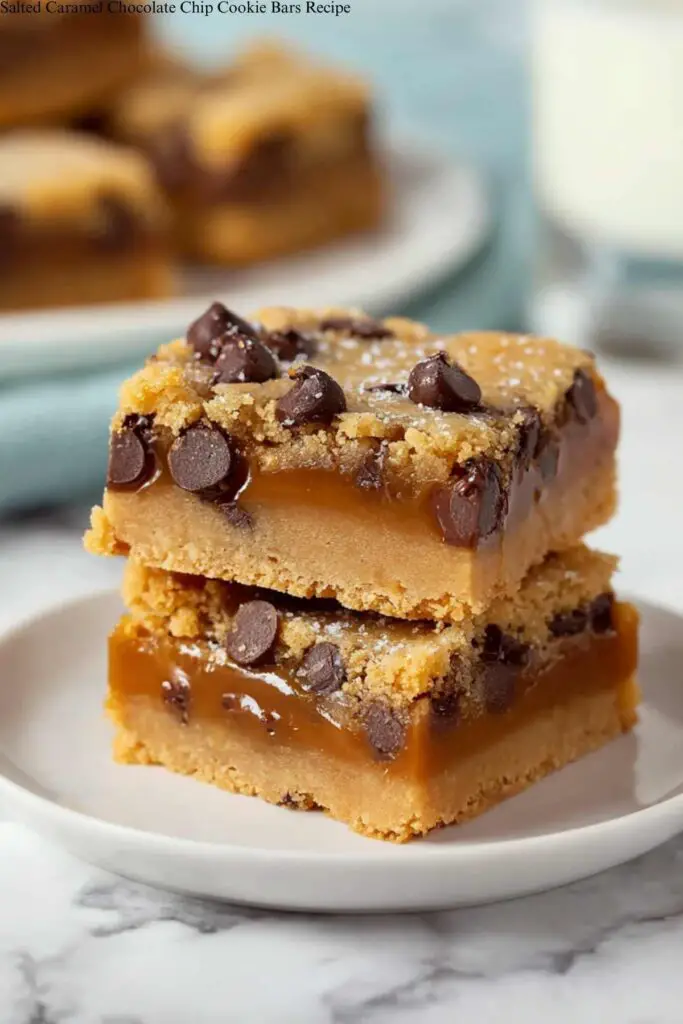 Salted Caramel Chocolate Chip Cookie Bars Recipe 4 Salted Caramel Chocolate Chip Cookie Bars Recipe
