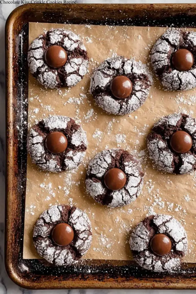 Chocolate Kiss Crinkle Cookies Recipe