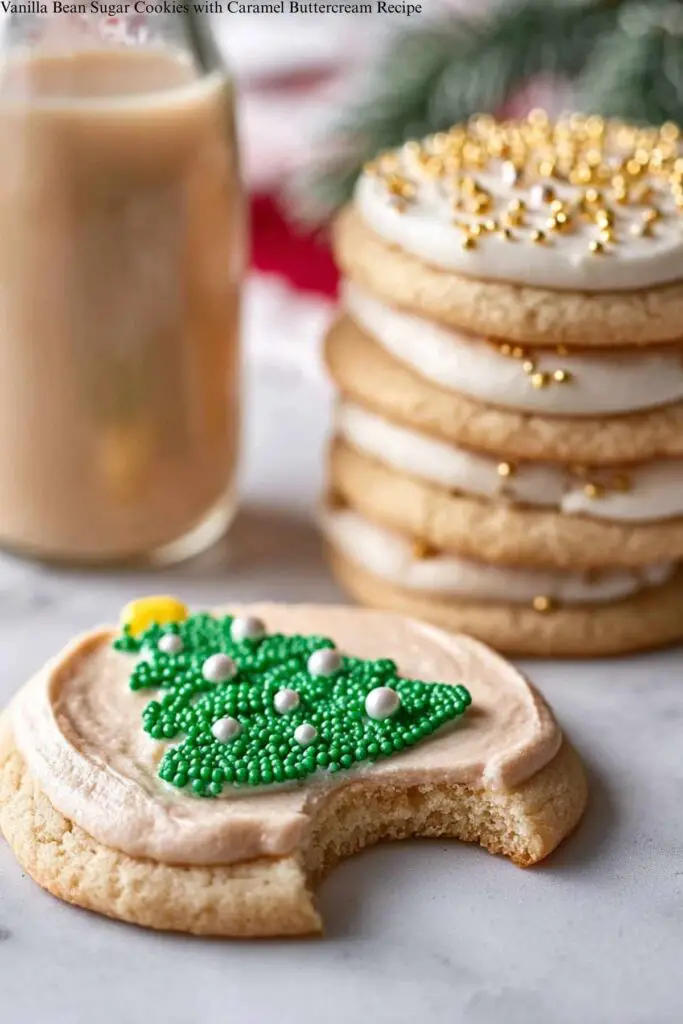 Vanilla Bean Sugar Cookies with Caramel Buttercream Recipe 4 Vanilla Bean Sugar Cookies with Caramel Buttercream Recipe