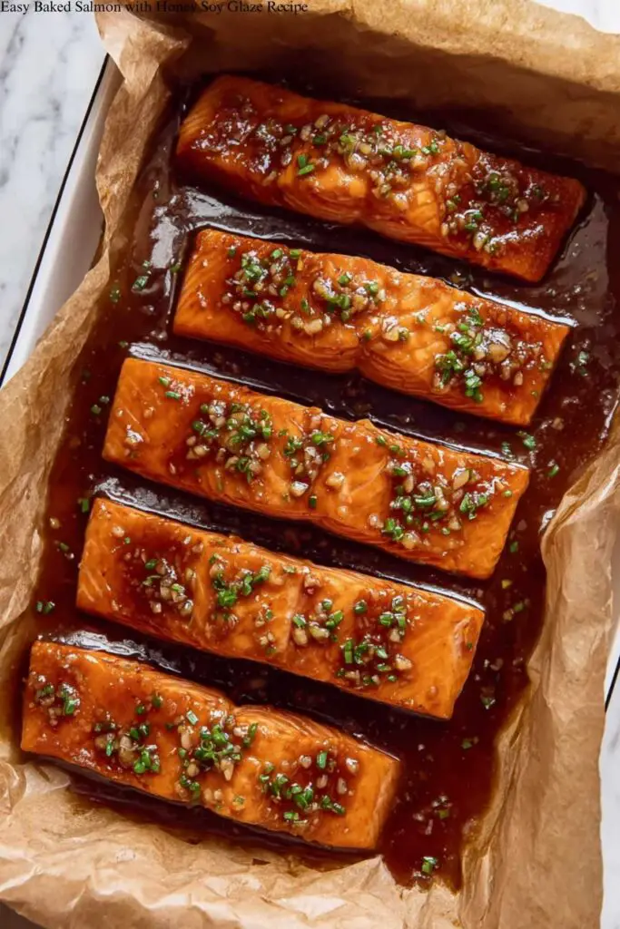 Easy Baked Salmon with Honey Soy Glaze Recipe