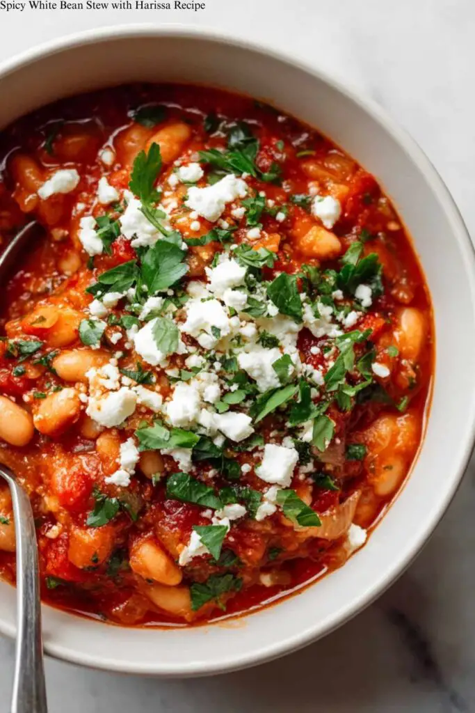 Spicy White Bean Stew with Harissa Recipe