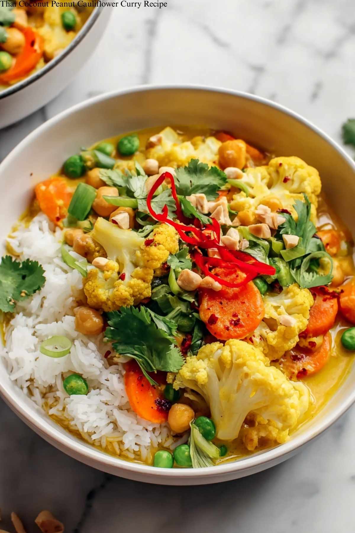 Thai Coconut Peanut Cauliflower Curry Recipe