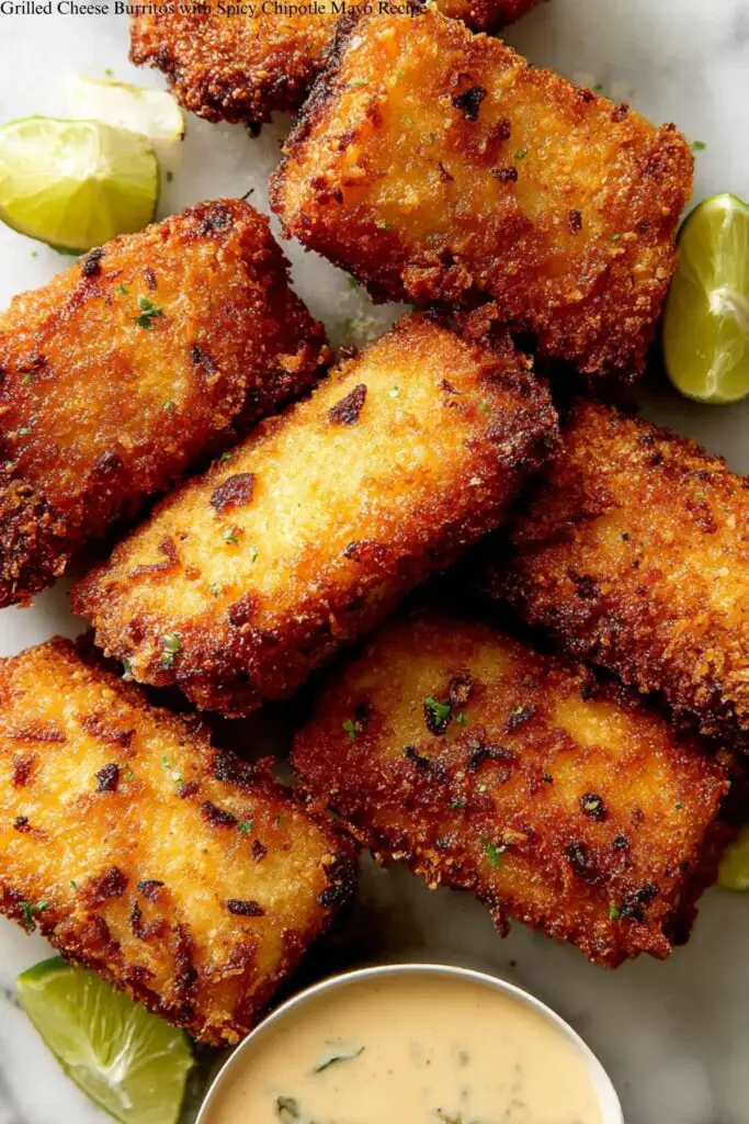 Grilled Cheese Burritos with Spicy Chipotle Mayo Recipe