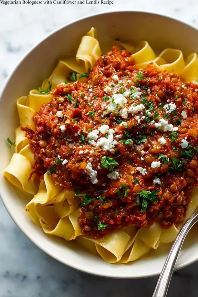 Vegetarian Bolognese with Cauliflower and Lentils Recipe 4 Vegetarian Bolognese with Cauliflower and Lentils Recipe