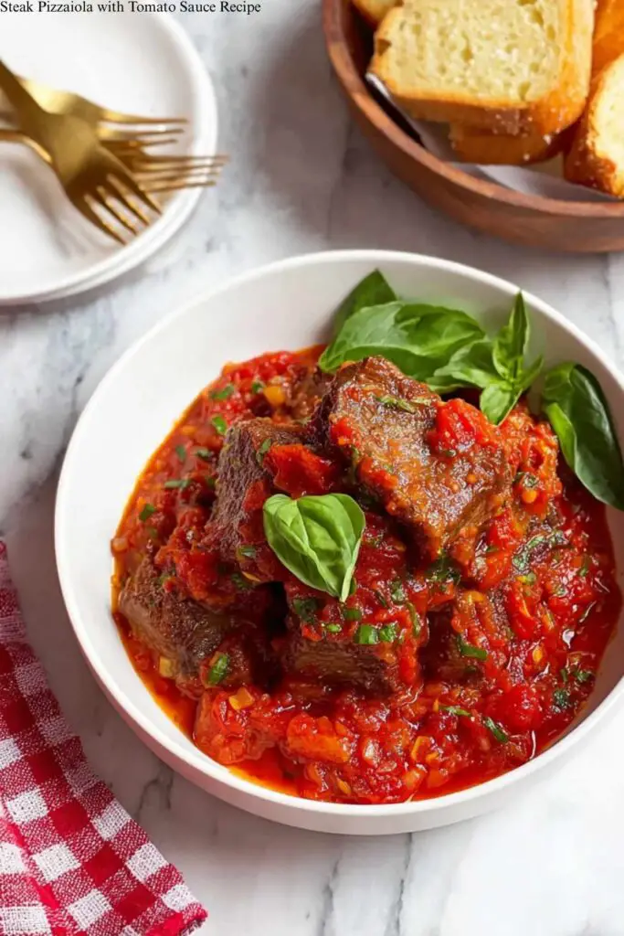 Steak Pizzaiola with Tomato Sauce Recipe
