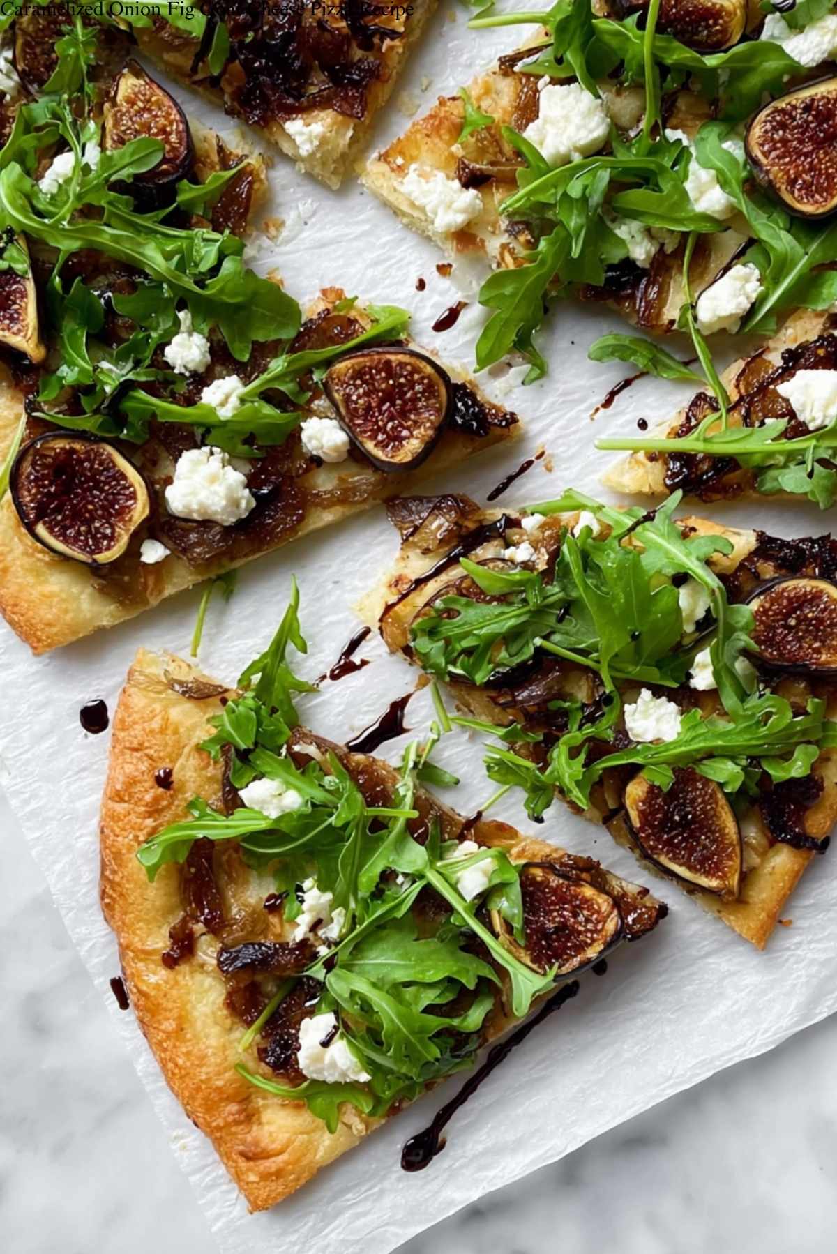 Caramelized Onion Fig Goat Cheese Pizza Recipe