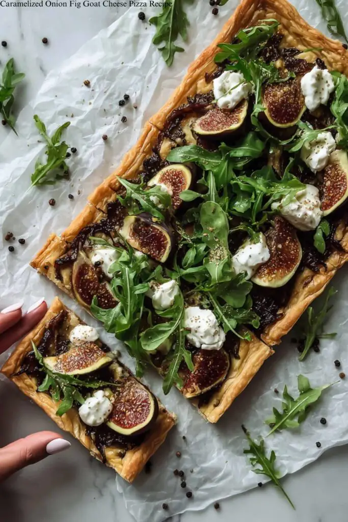 Caramelized Onion Fig Goat Cheese Pizza Recipe