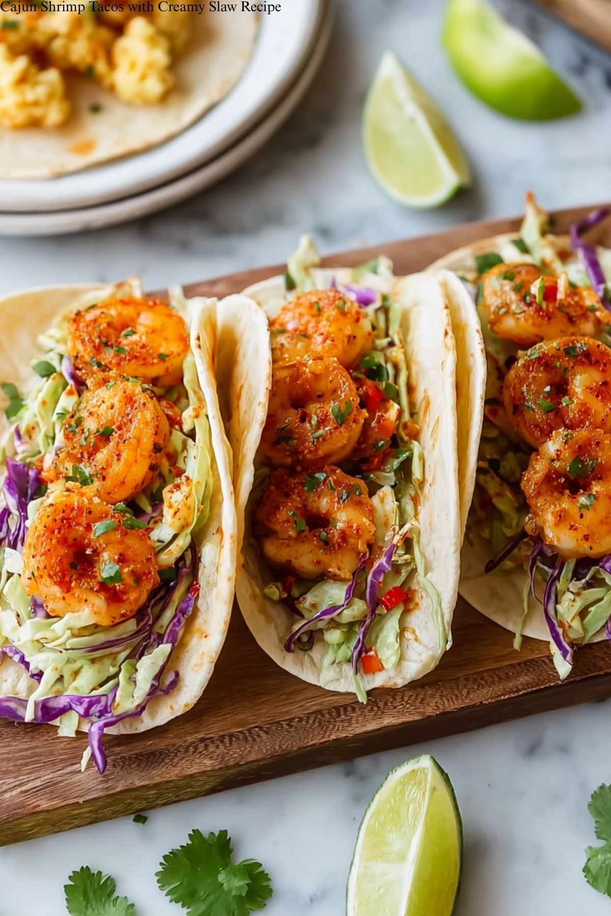 Cajun Shrimp Tacos with Creamy Slaw Recipe