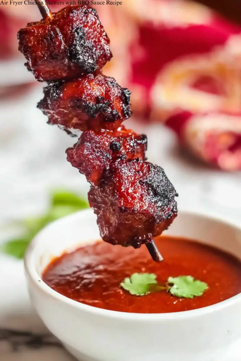 Air Fryer Chicken Skewers with BBQ Sauce Recipe