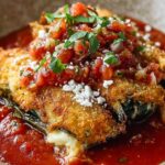 Crispy Chile Relleno with Spicy Salsa Recipe
