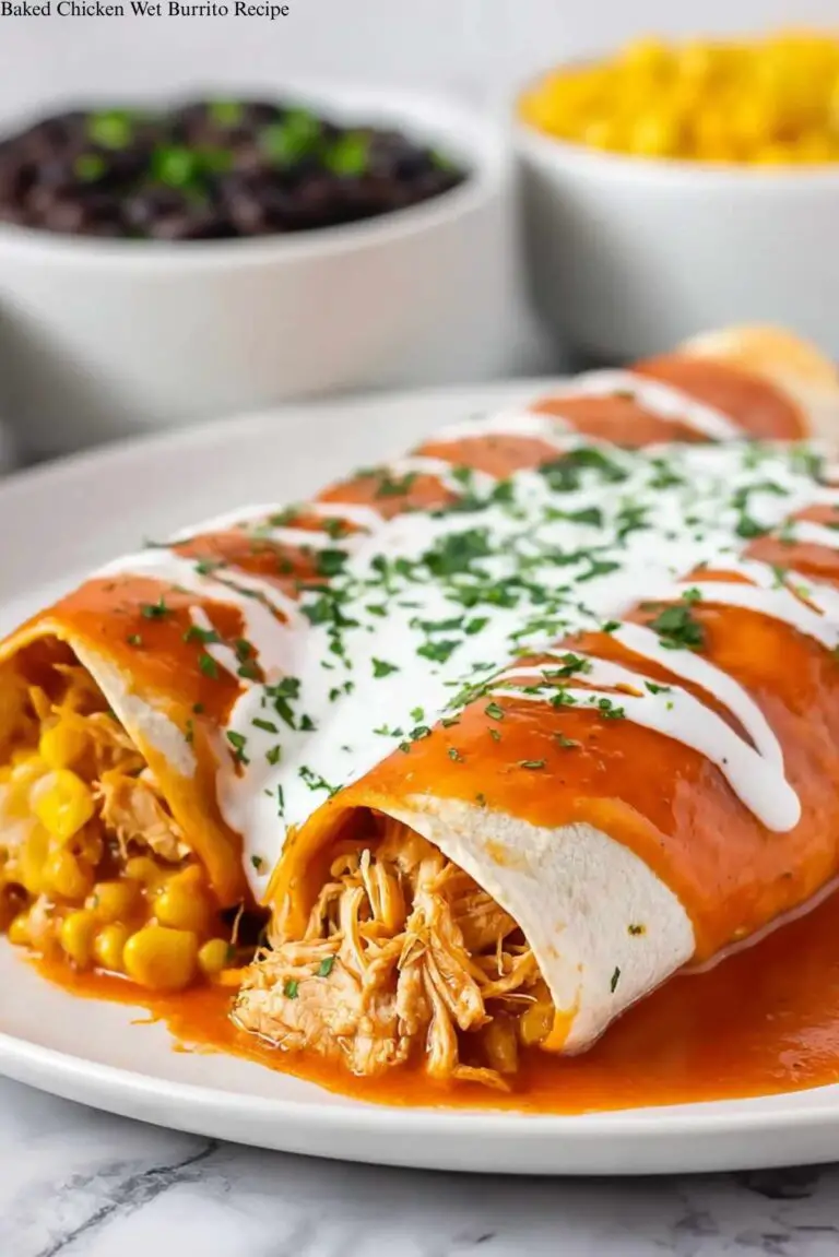 Baked Chicken Wet Burrito Recipe