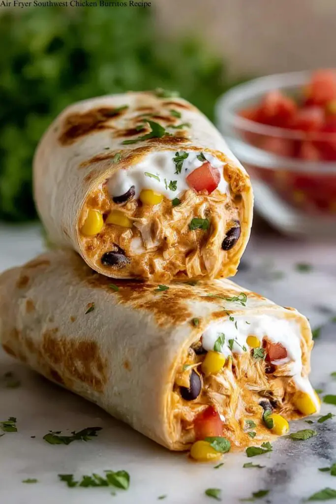 Air Fryer Southwest Chicken Burritos Recipe 4 Air Fryer Southwest Chicken Burritos Recipe
