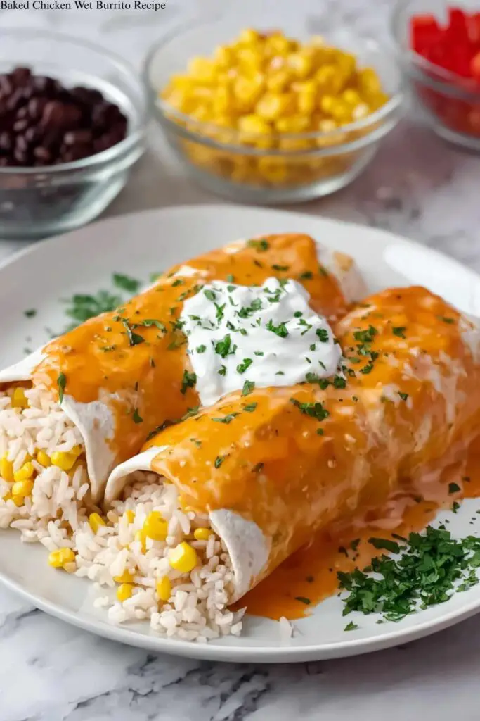 Baked Chicken Wet Burrito Recipe