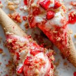 Strawberry Crunch Cheesecake Cones