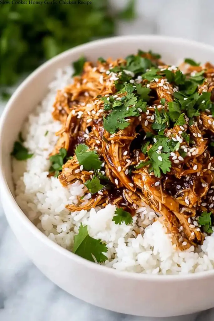 Slow Cooker Honey Garlic Chicken Recipe