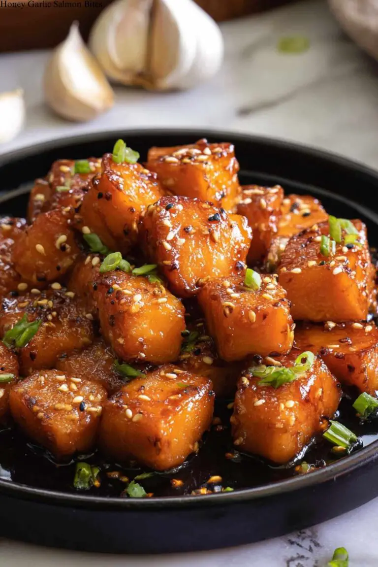 Honey Garlic Salmon Bites