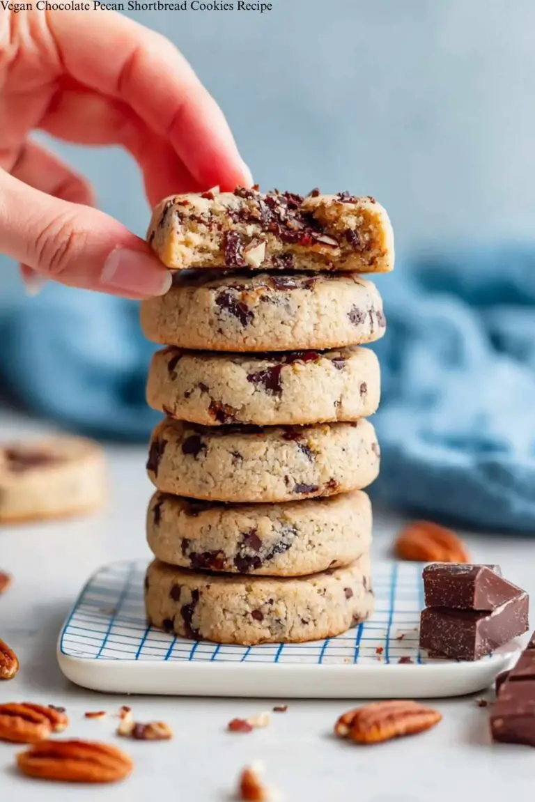 Vegan Chocolate Pecan Shortbread Cookies Recipe