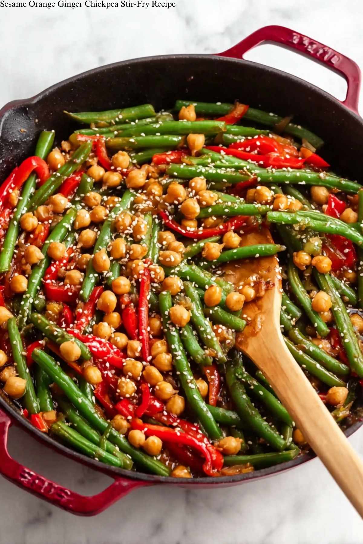 Sesame Orange Ginger Chickpea Stir-Fry Recipe