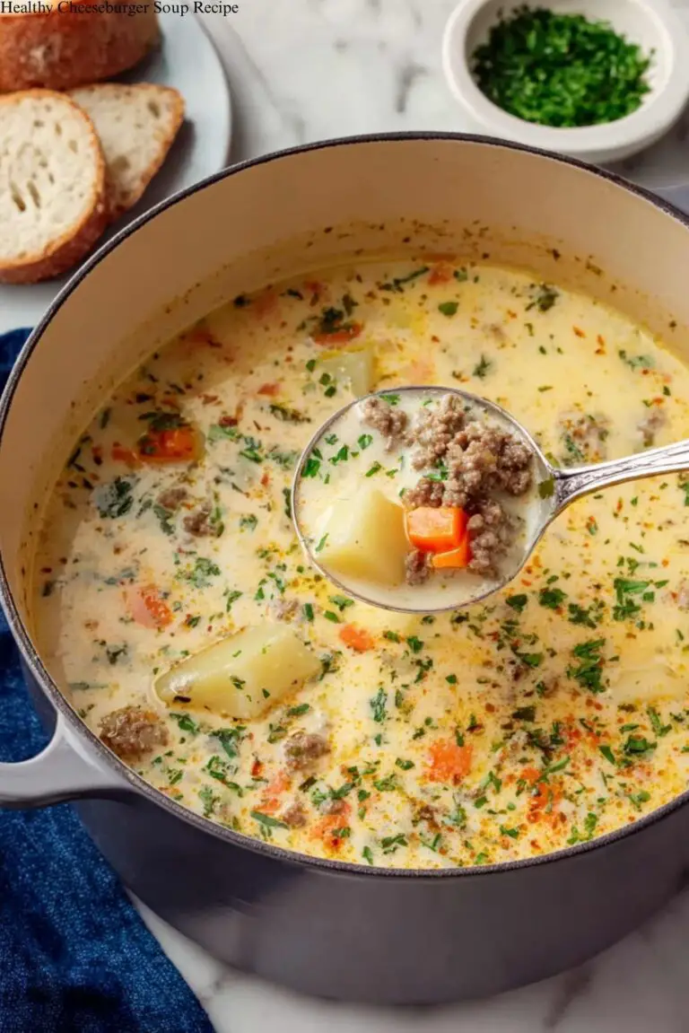 Healthy Cheeseburger Soup Recipe