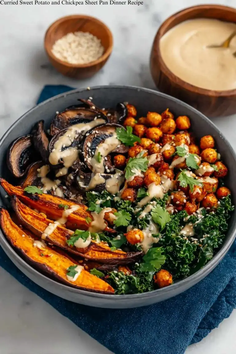 Curried Sweet Potato and Chickpea Sheet Pan Dinner Recipe