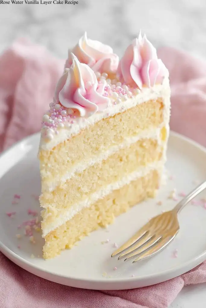 Rose Water Vanilla Layer Cake Recipe 4 Rose Water Vanilla Layer Cake Recipe