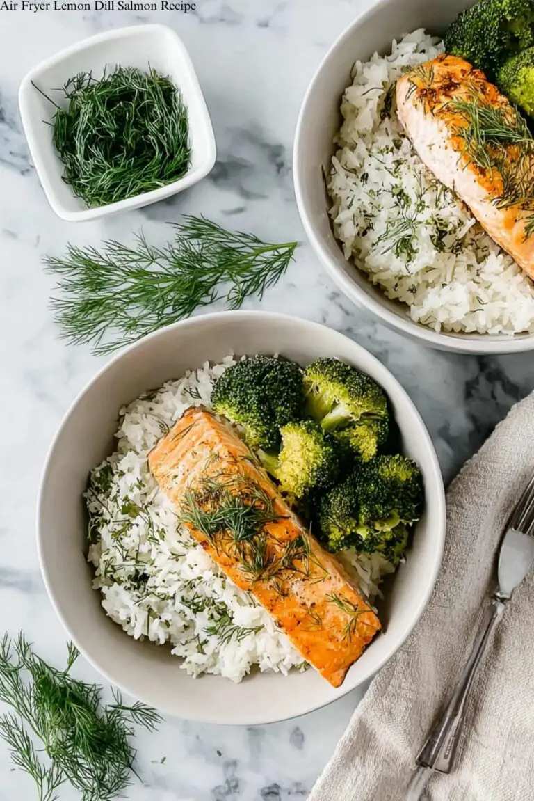 Air Fryer Lemon Dill Salmon Recipe