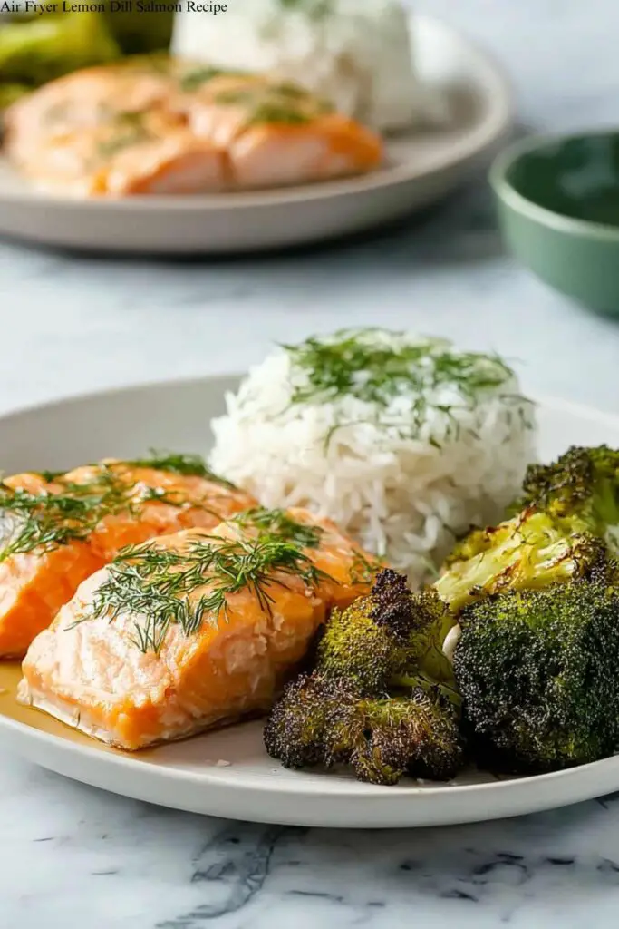 Air Fryer Lemon Dill Salmon Recipe