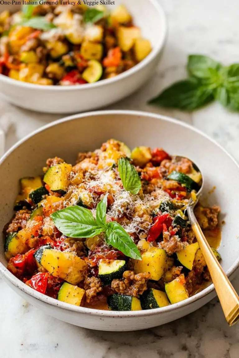 One-Pan Italian Ground Turkey & Veggie Skillet