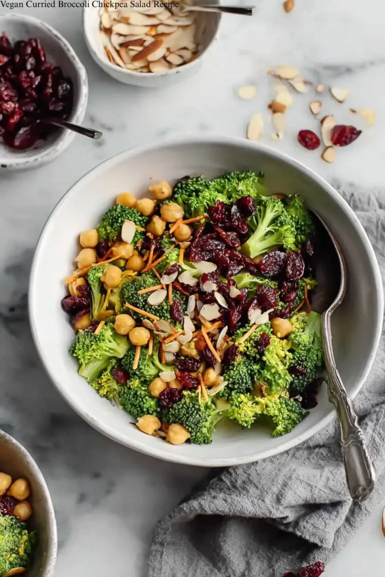 Vegan Curried Broccoli Chickpea Salad Recipe
