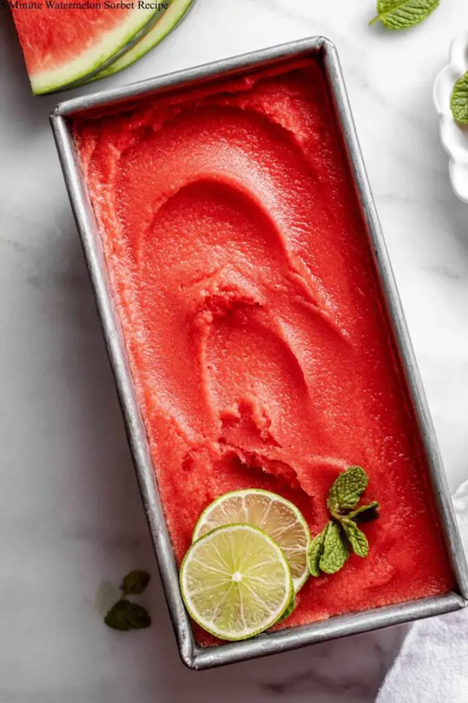 5 Minute Watermelon Sorbet Recipe