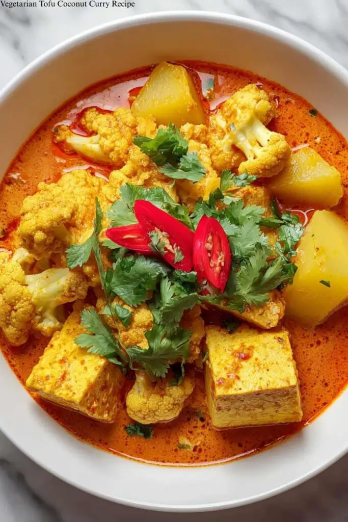 Vegetarian Tofu Coconut Curry Recipe