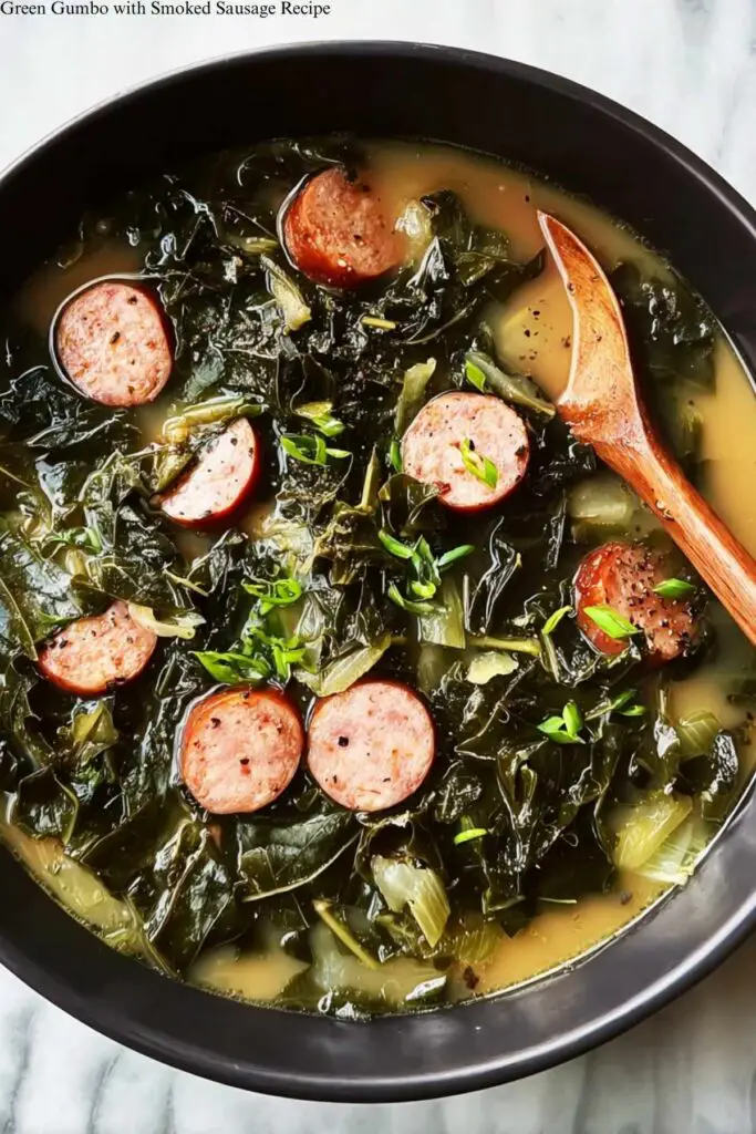 Green Gumbo with Smoked Sausage Recipe
