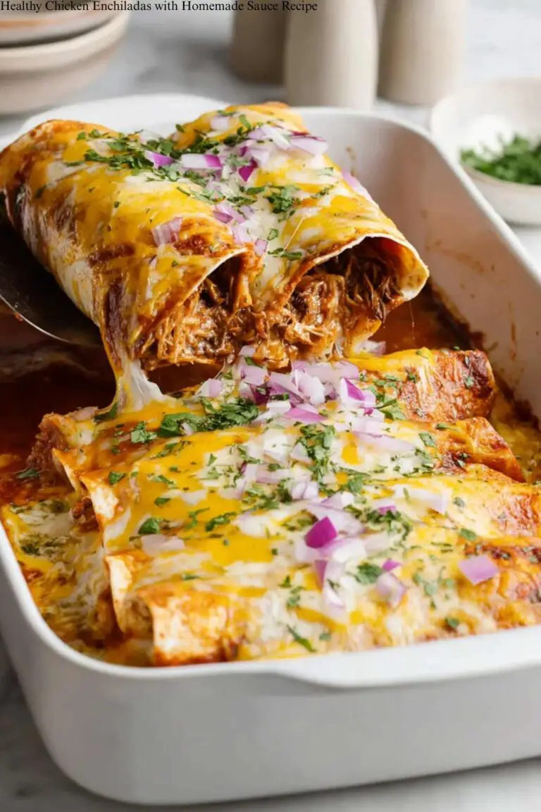 Healthy Chicken Enchiladas with Homemade Sauce Recipe