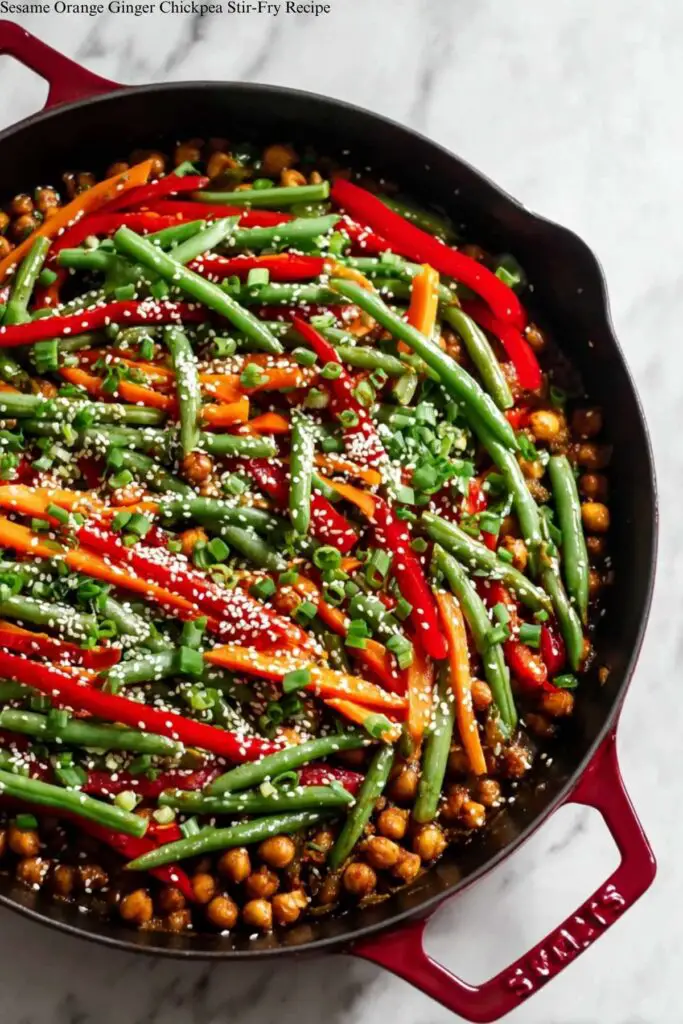 Sesame Orange Ginger Chickpea Stir-Fry Recipe