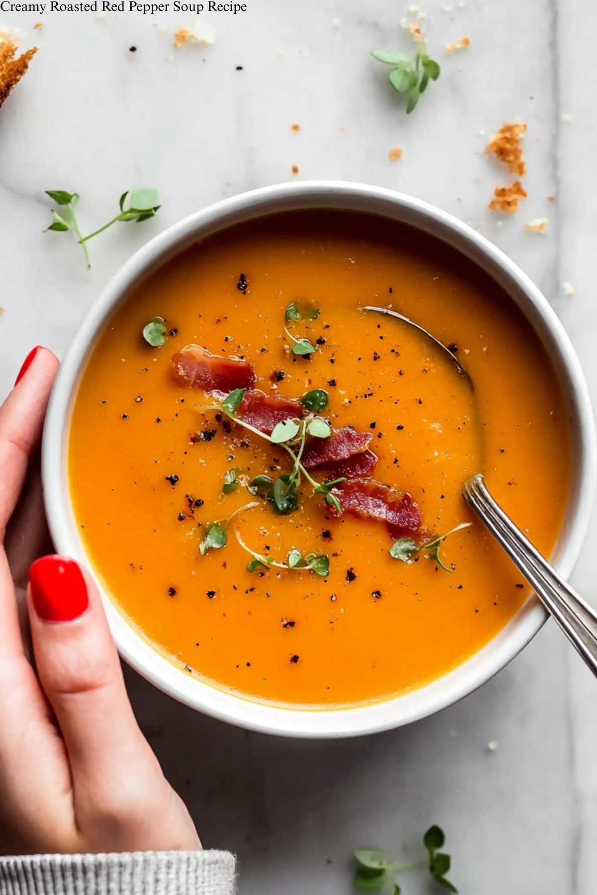 Creamy Roasted Red Pepper Soup Recipe