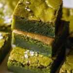 Fudgy Brown Butter Matcha Brownies