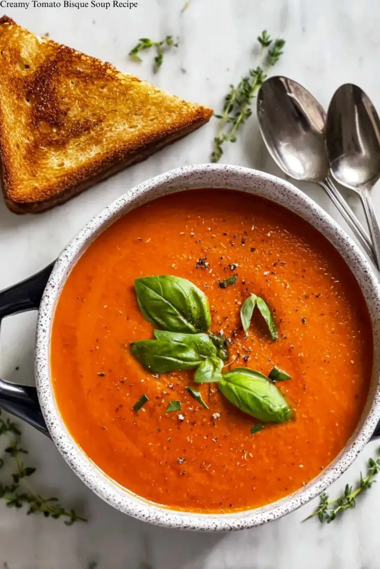 Creamy Tomato Bisque Soup Recipe