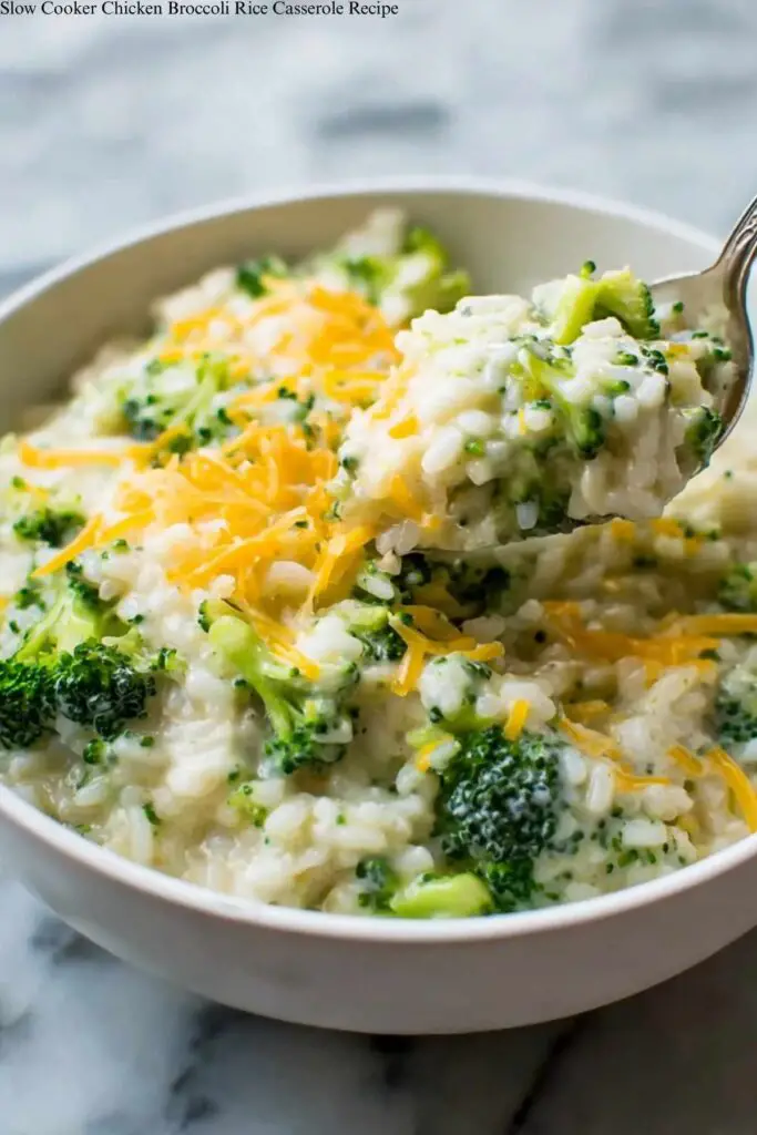 Slow Cooker Chicken Broccoli Rice Casserole Recipe