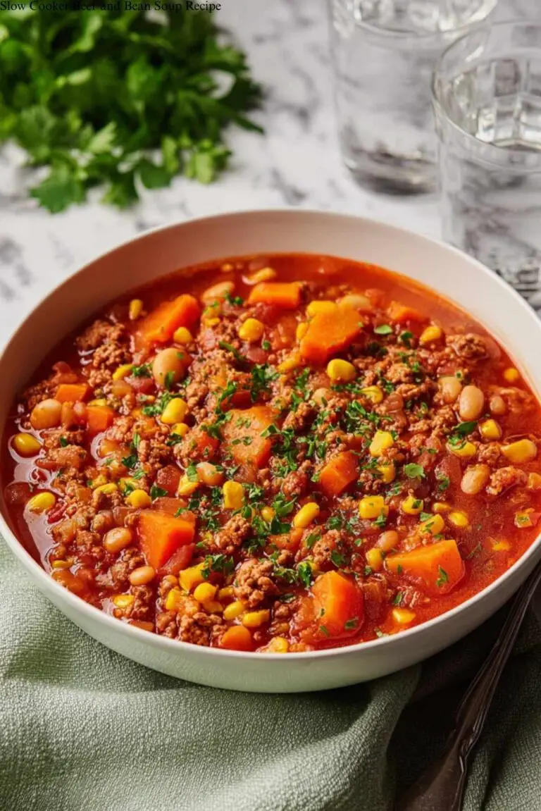 Slow Cooker Beef and Bean Soup Recipe
