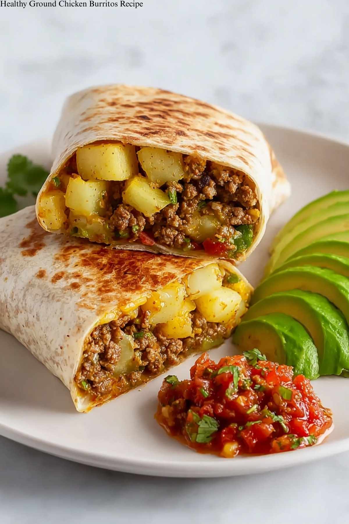 Healthy Ground Chicken Burritos Recipe