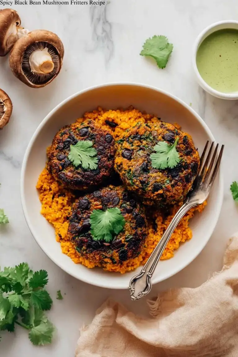 Spicy Black Bean Mushroom Fritters Recipe