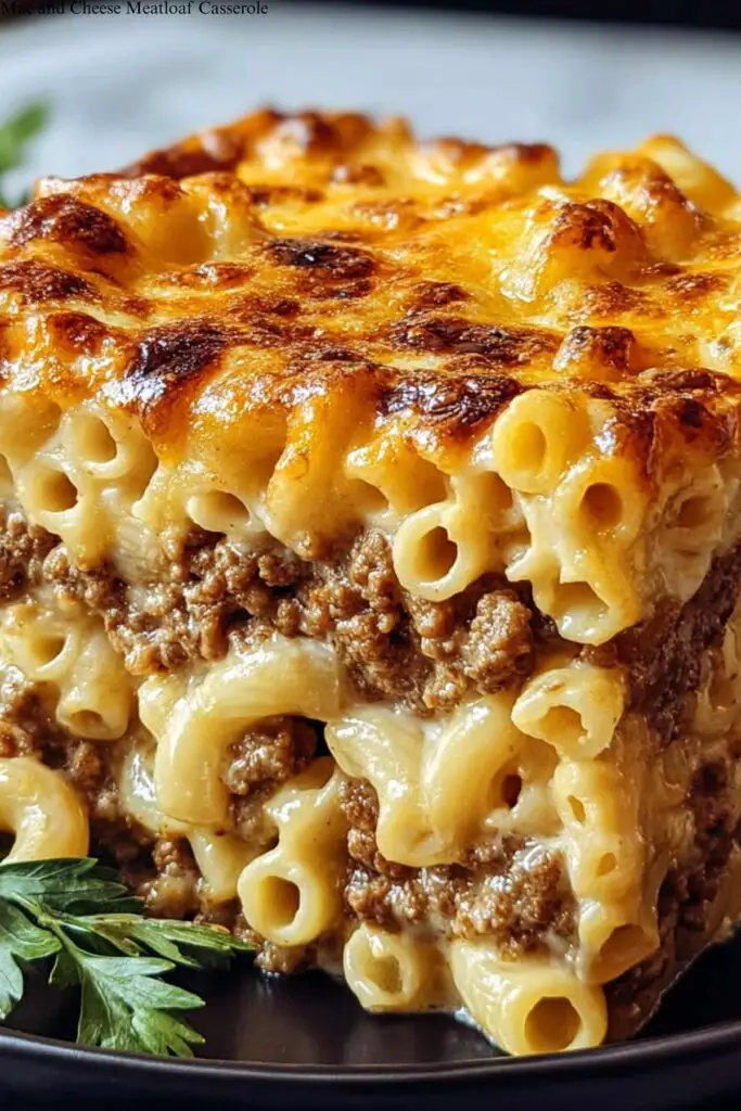 Mac and Cheese Meatloaf Casserole