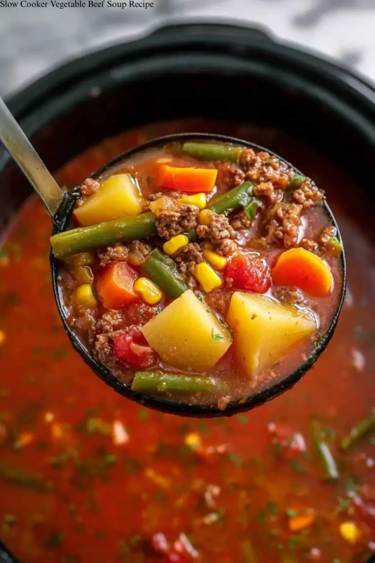 Slow Cooker Vegetable Beef Soup Recipe