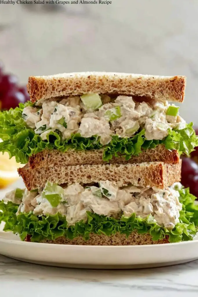 Healthy Chicken Salad with Grapes and Almonds Recipe