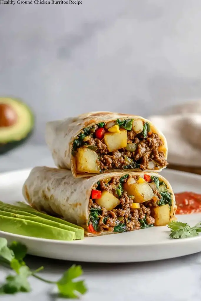 Healthy Ground Chicken Burritos Recipe