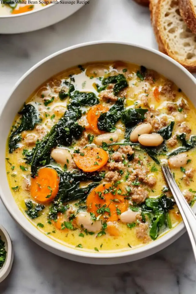 Tuscan White Bean Soup with Sausage Recipe